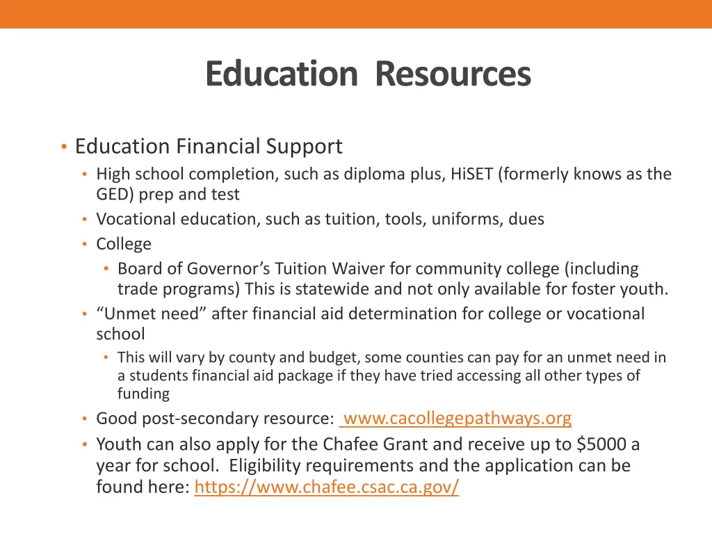 education resources