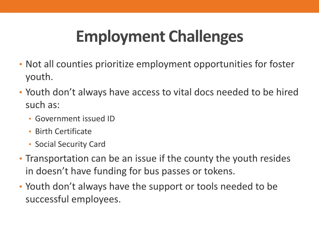 employment challenges
