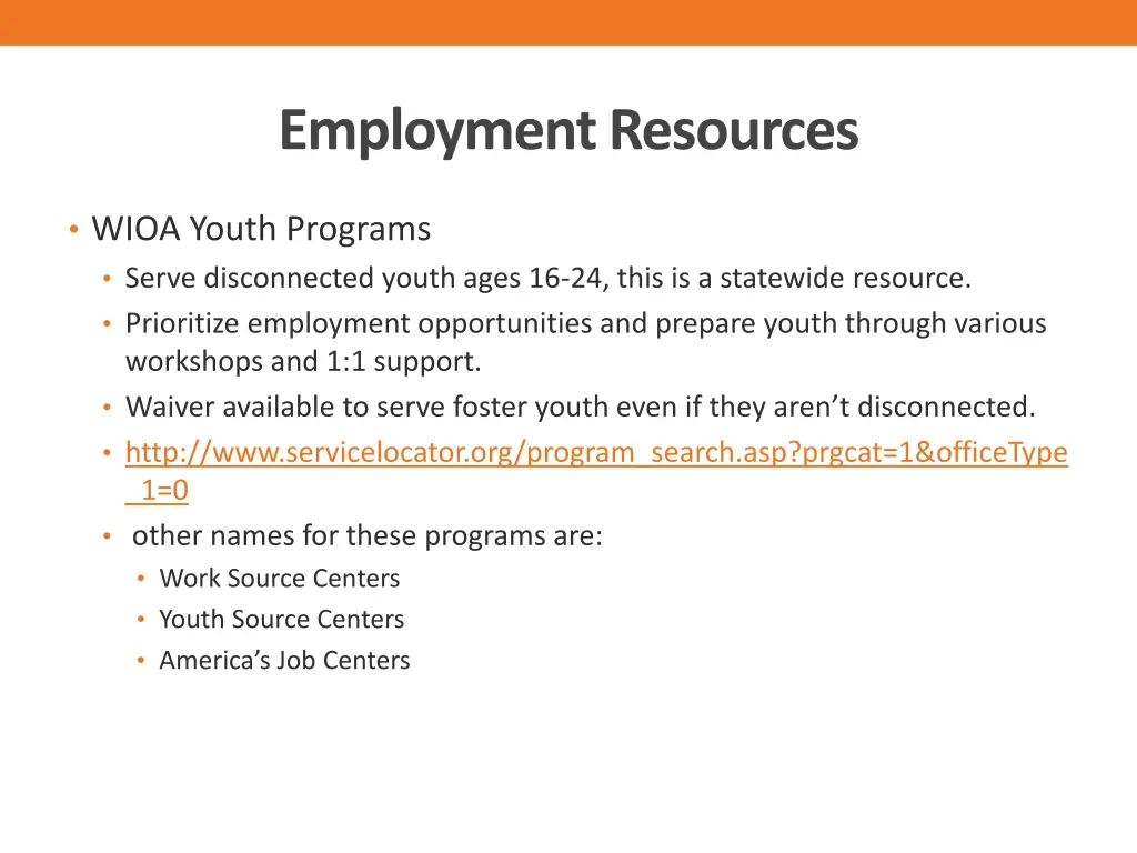 employment resources
