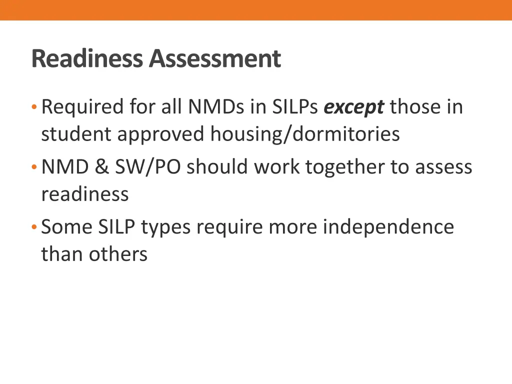 readiness assessment