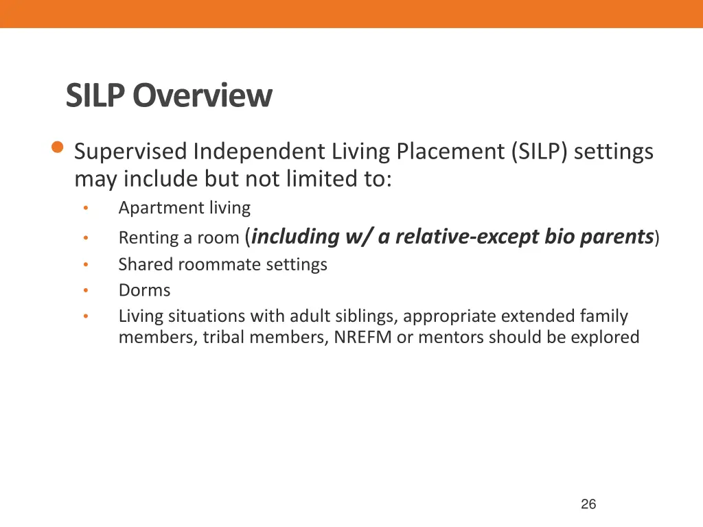 silp overview supervised independent living