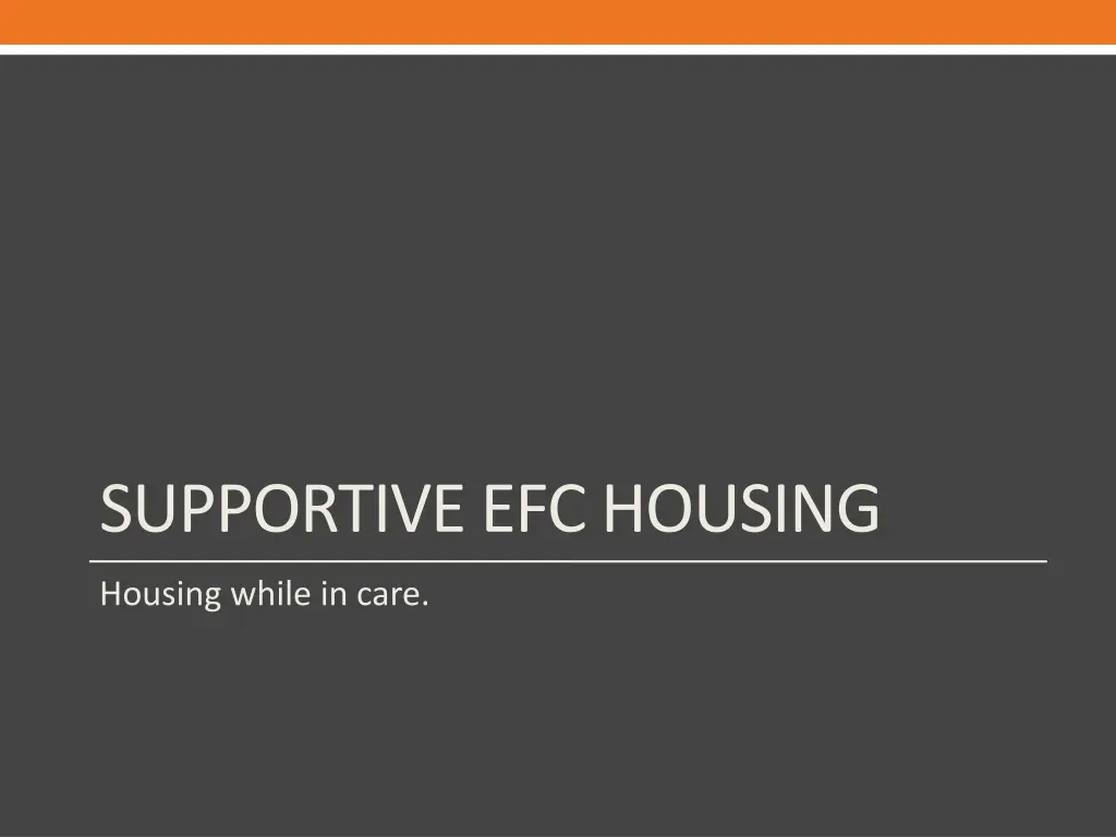 supportive efc housing