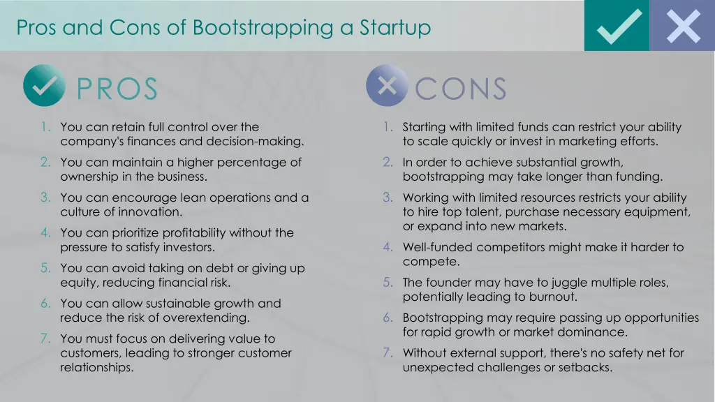 pros and cons of bootstrapping a startup