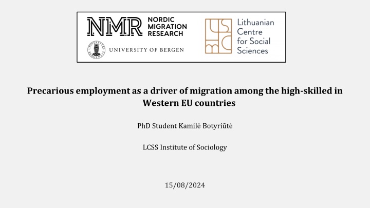 precarious employment as a driver of migration