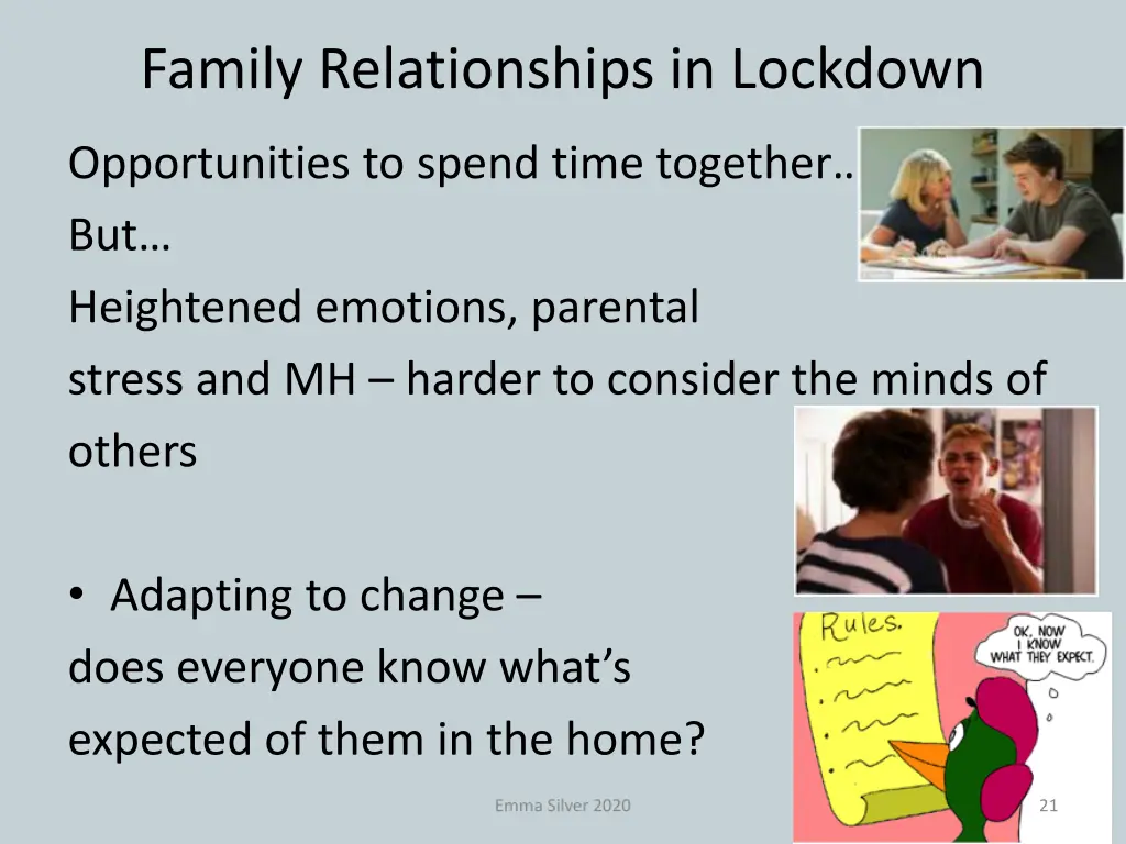 family relationships in lockdown