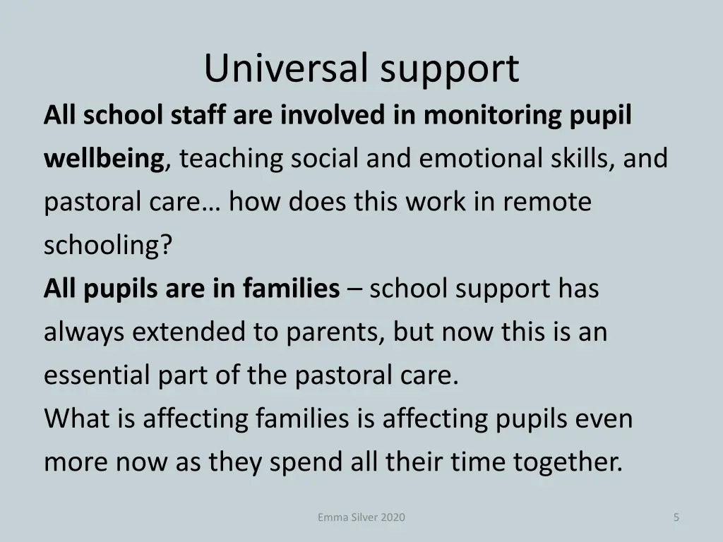 universal support