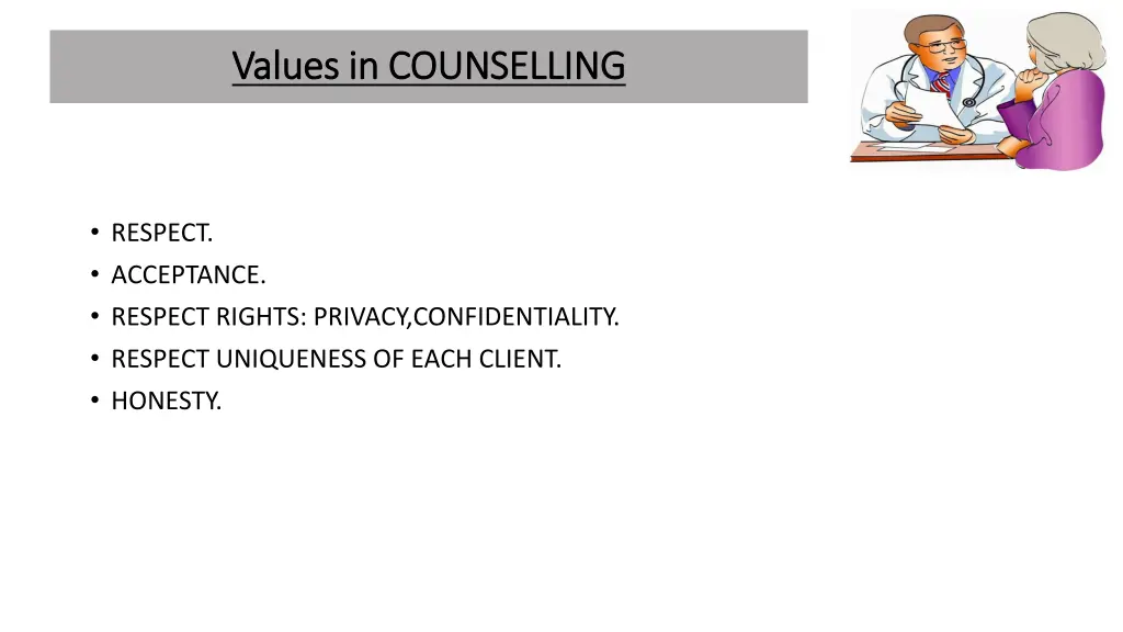 values in counselling values in counselling