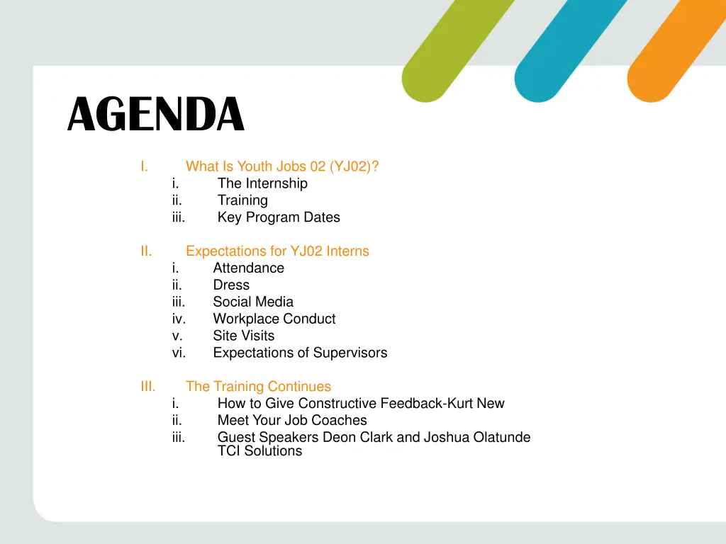 agenda