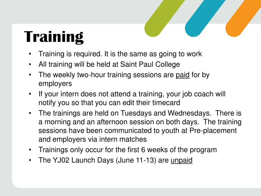 training
