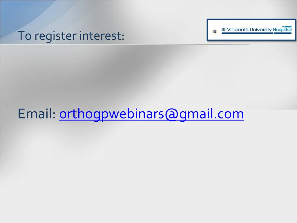 to register interest