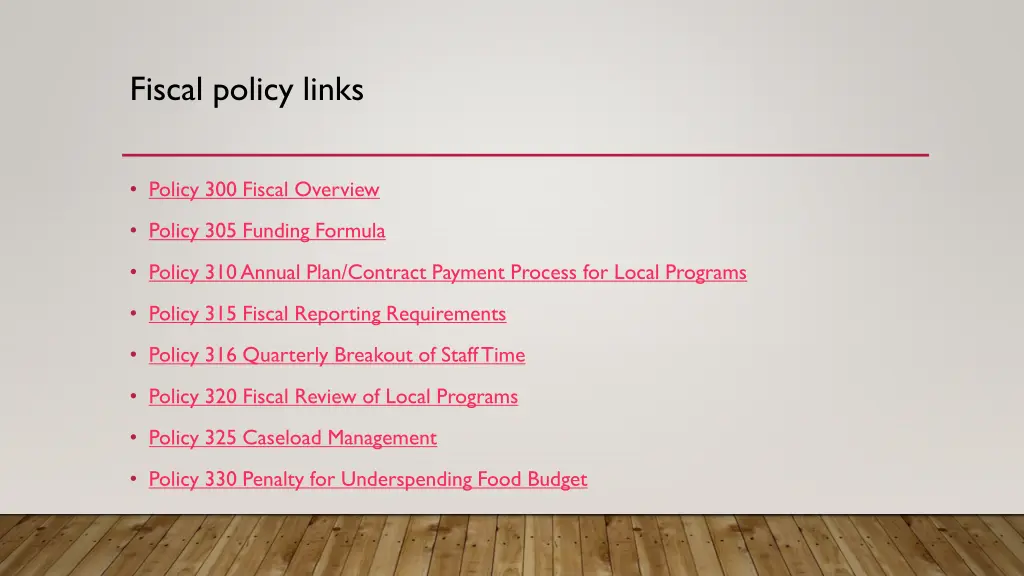 fiscal policy links