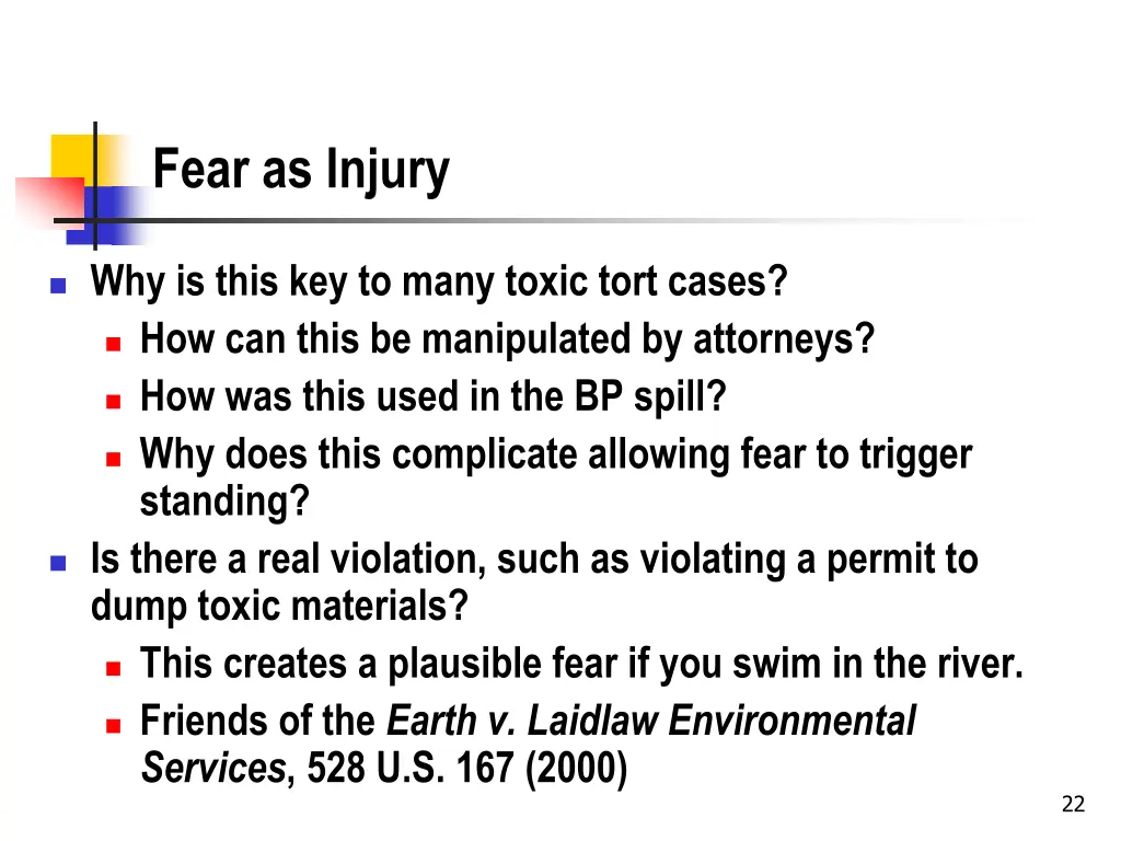 fear as injury