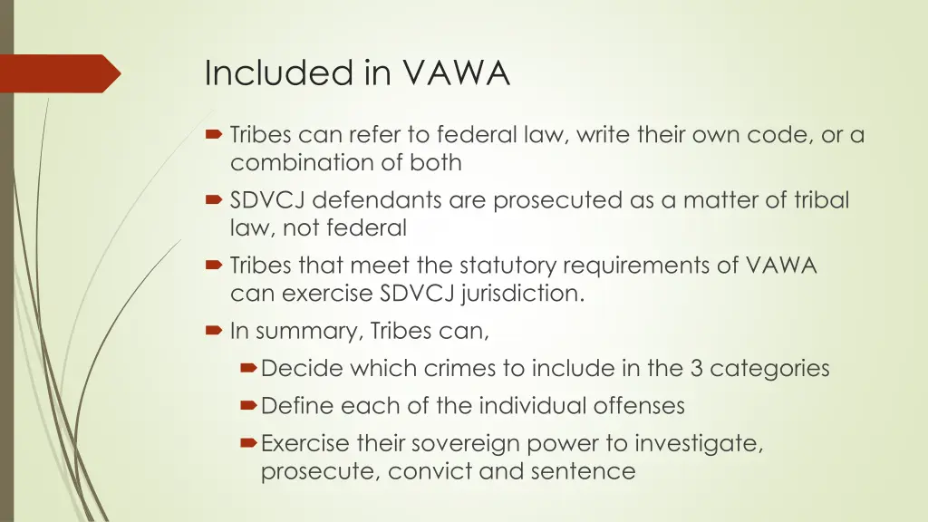 included in vawa