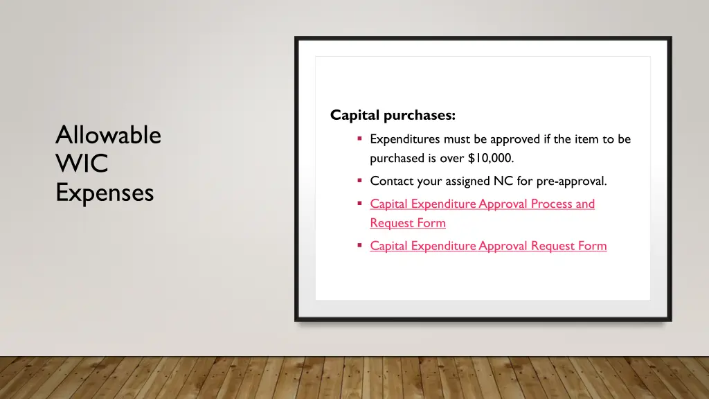 capital purchases