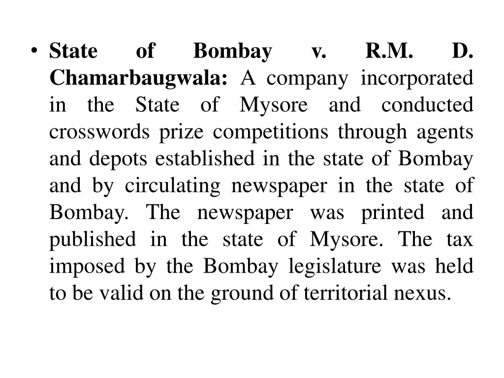 state chamarbaugwala a company incorporated