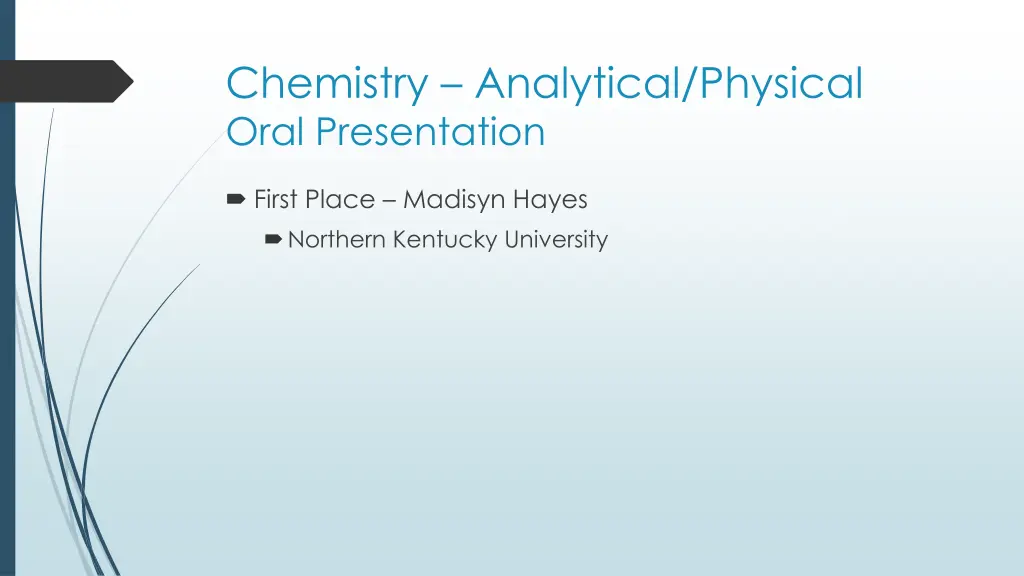chemistry analytical physical oral presentation