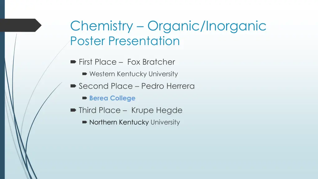 chemistry organic inorganic poster presentation