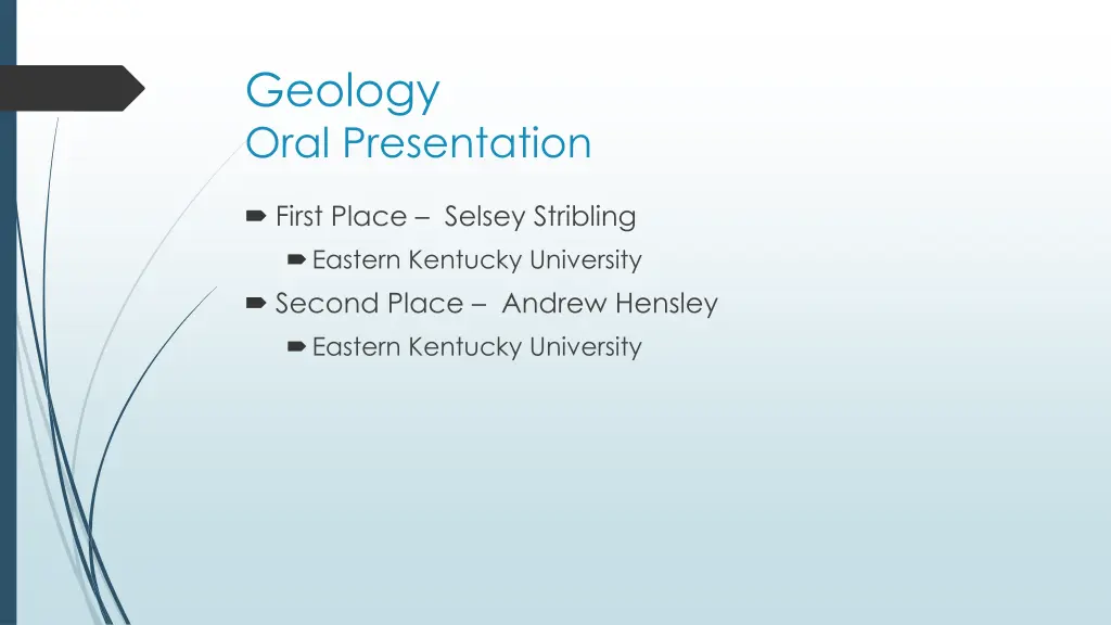 geology oral presentation