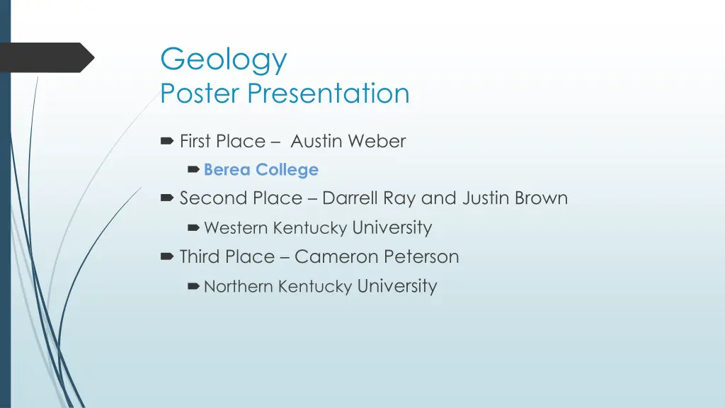 geology poster presentation