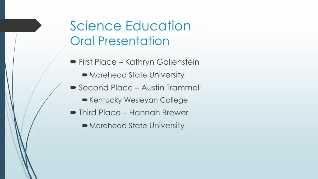 science education oral presentation
