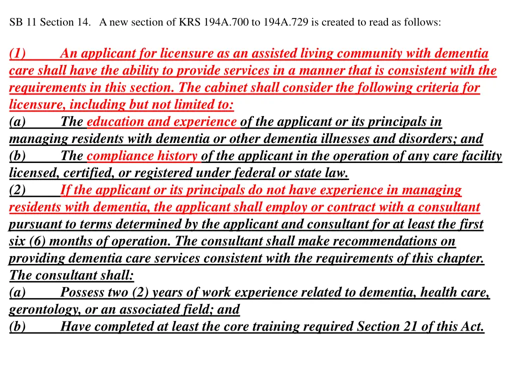 sb 11 section 14 a new section of krs 194a