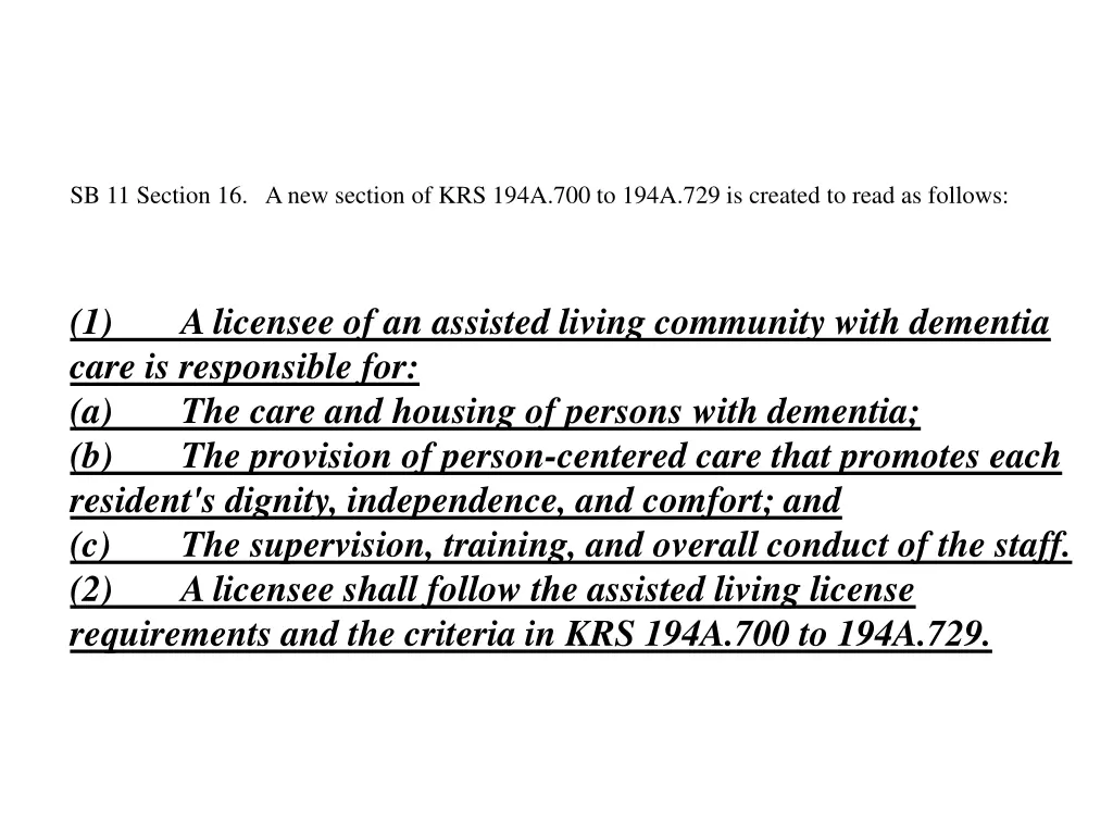 sb 11 section 16 a new section of krs 194a