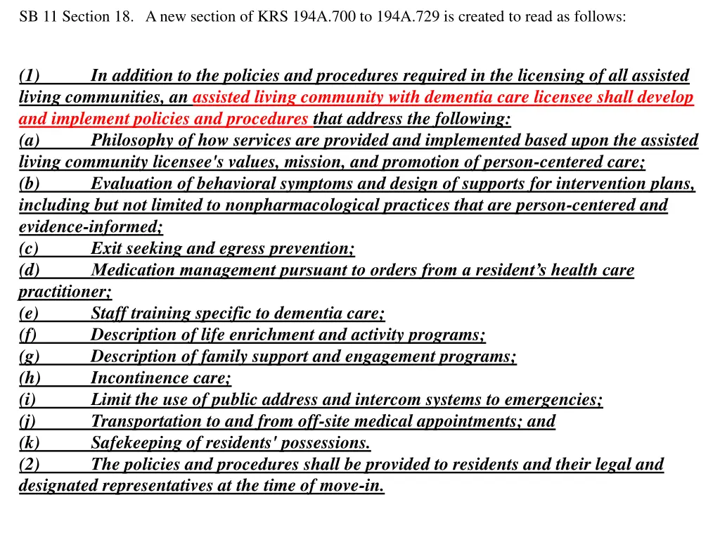 sb 11 section 18 a new section of krs 194a