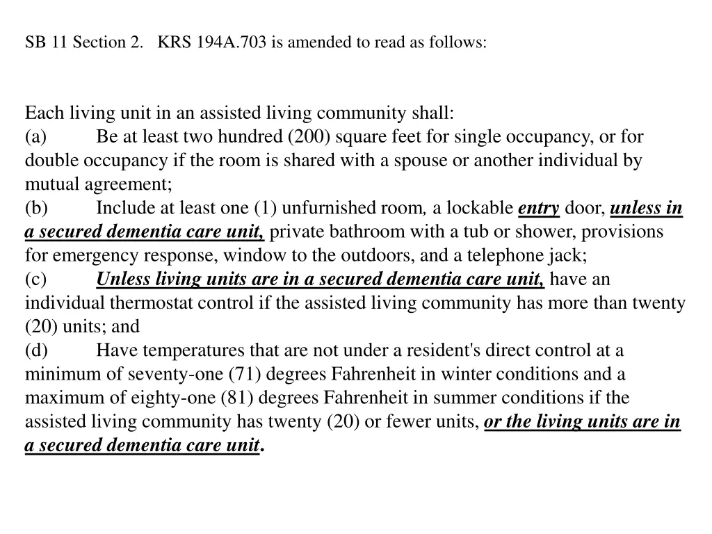 sb 11 section 2 krs 194a 703 is amended to read