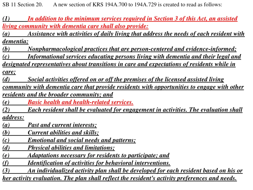 sb 11 section 20 1 living community with dementia