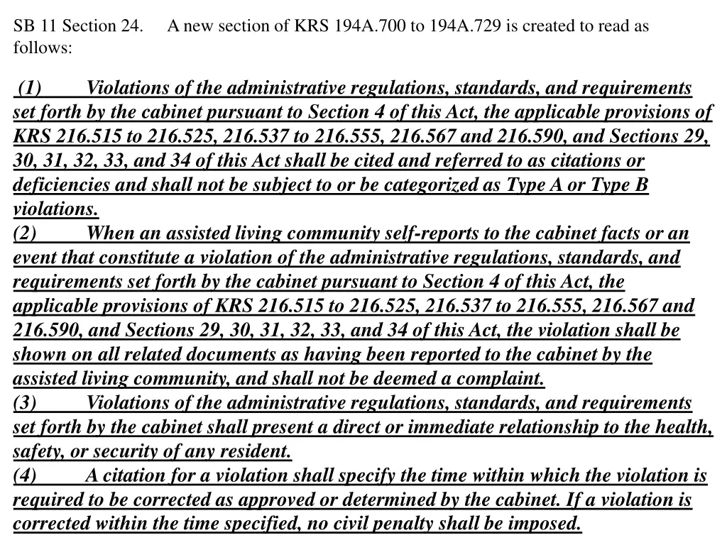 sb 11 section 24 a new section of krs 194a
