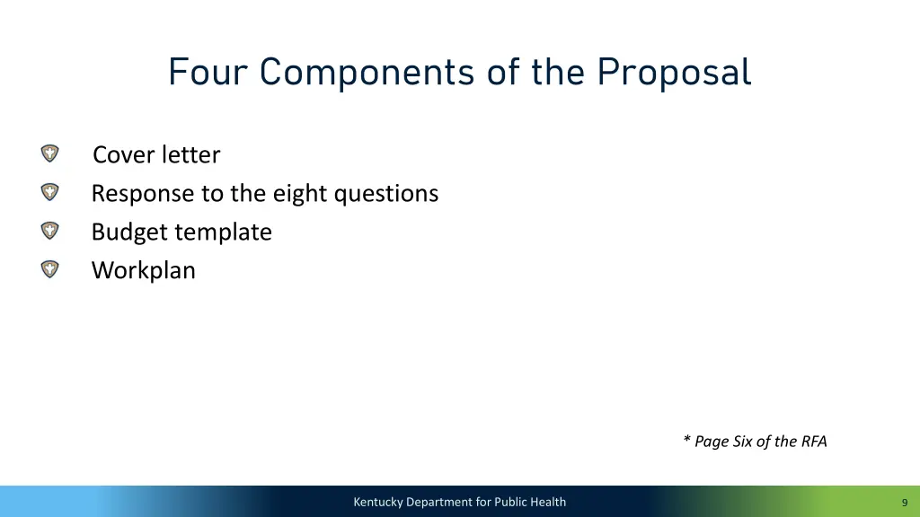 four components of the proposal