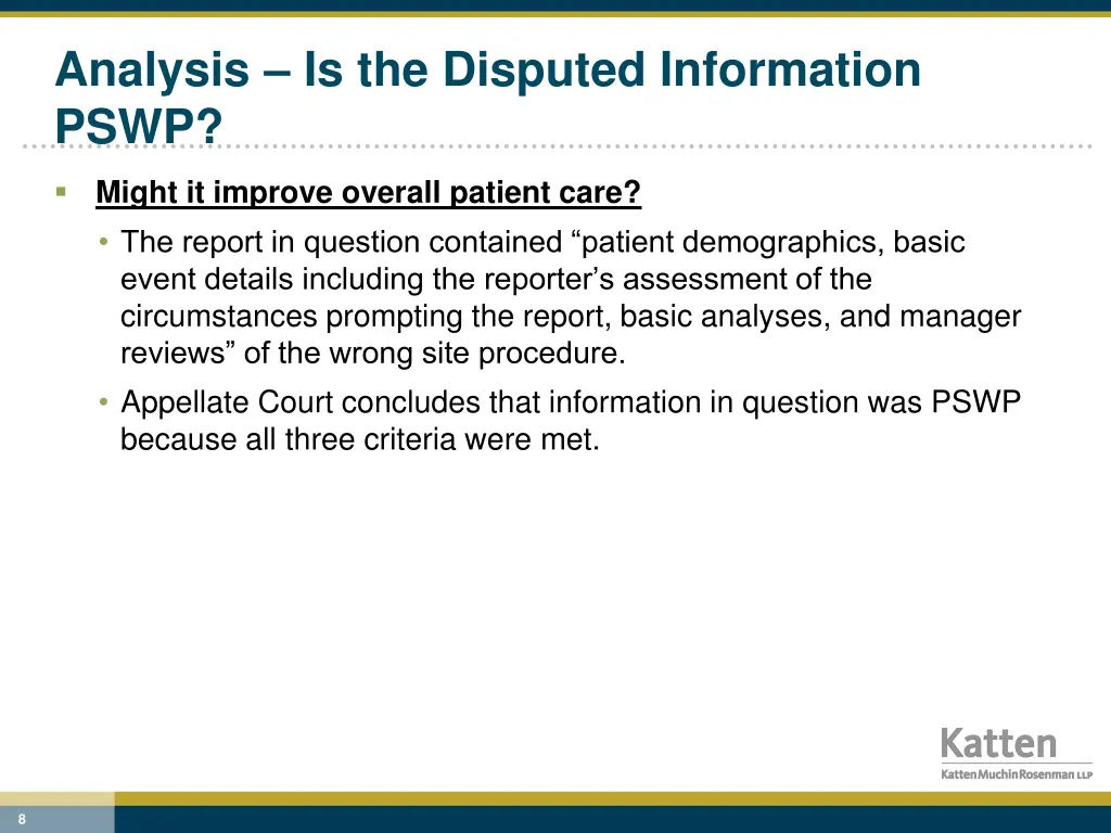 analysis is the disputed information pswp 1