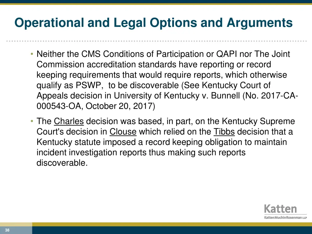 operational and legal options and arguments 5