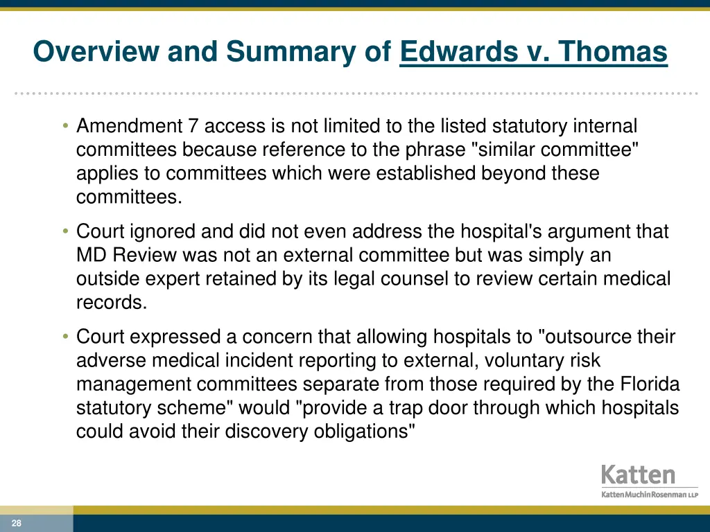overview and summary of edwards v thomas 4