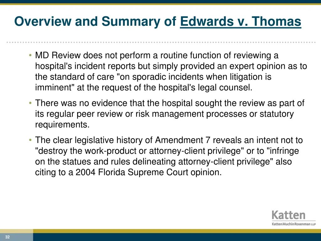 overview and summary of edwards v thomas 8