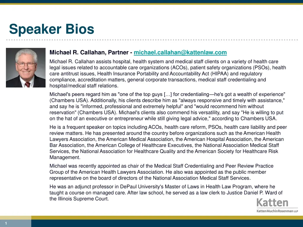 speaker bios