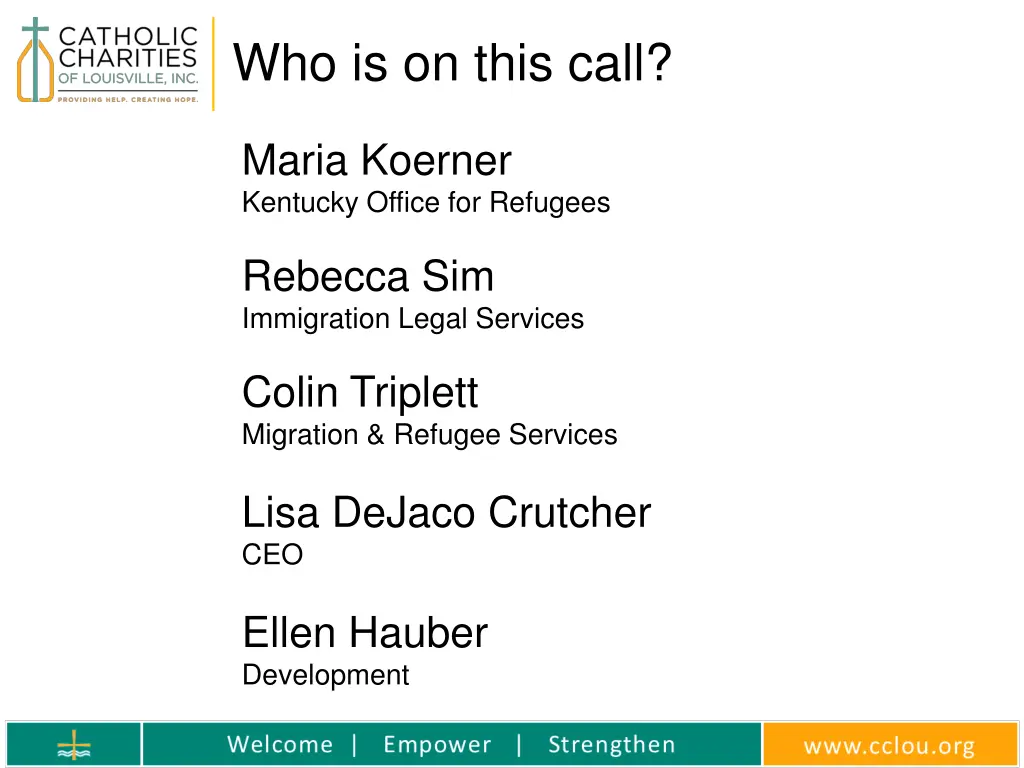who is on this call