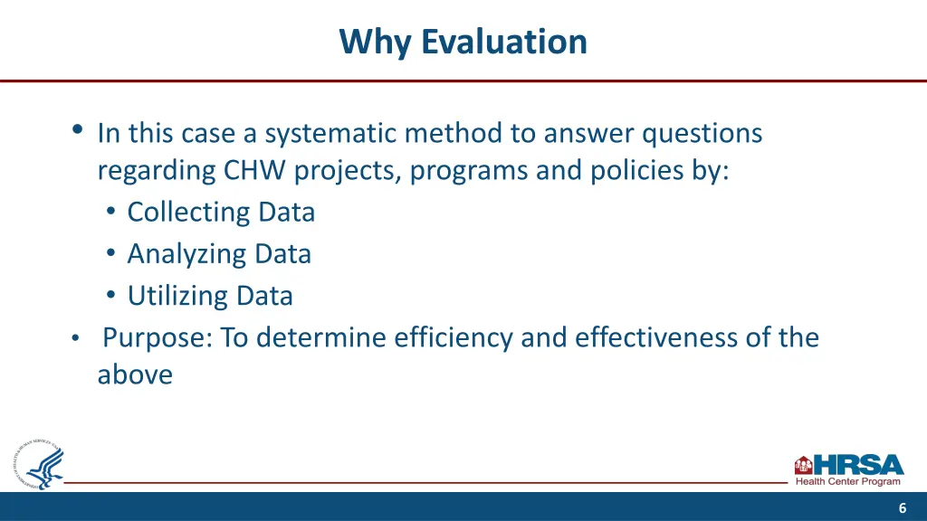 why evaluation