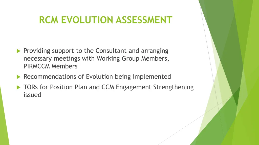 rcm evolution assessment