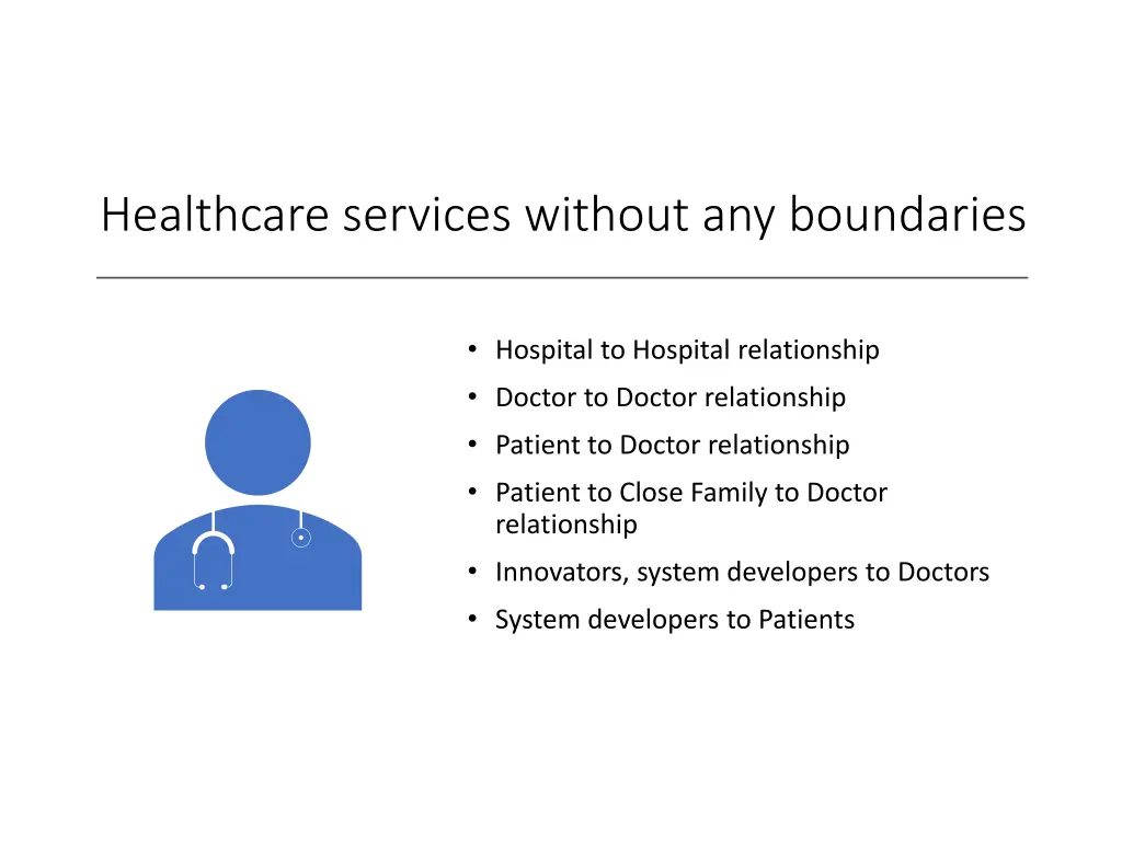 healthcare services without any boundaries