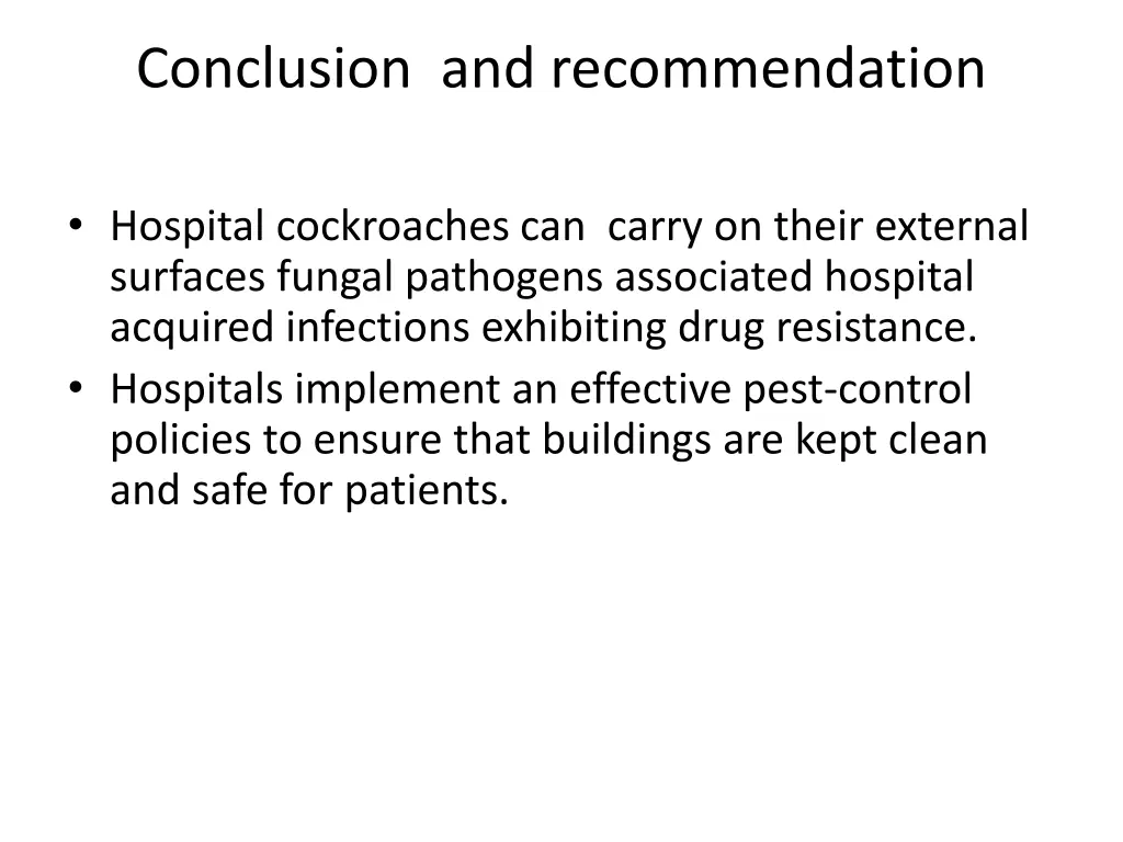 conclusion and recommendation