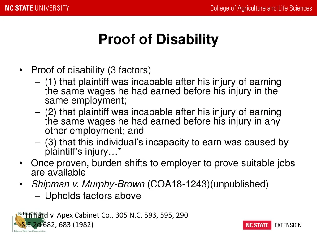 proof of disability