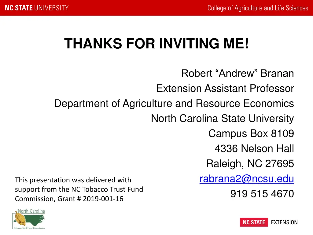 thanks for inviting me