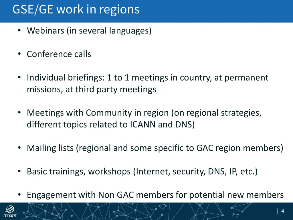gse ge work in regions