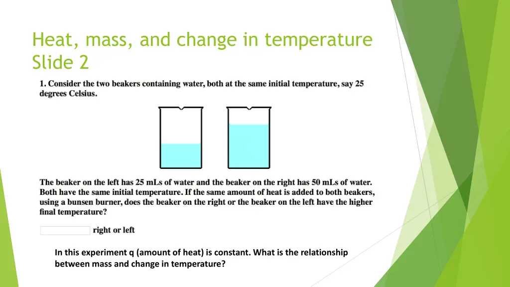 heat mass and change in temperature slide 2