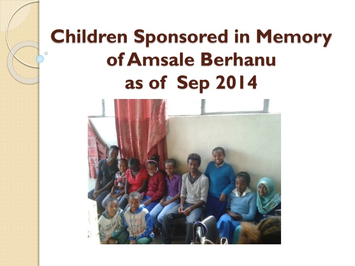 children sponsored in memory of amsale berhanu
