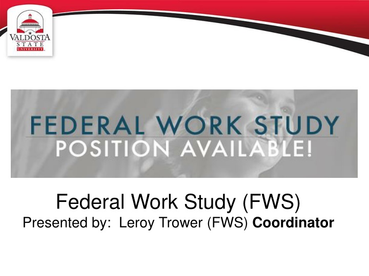 federal work study fws presented by leroy trower