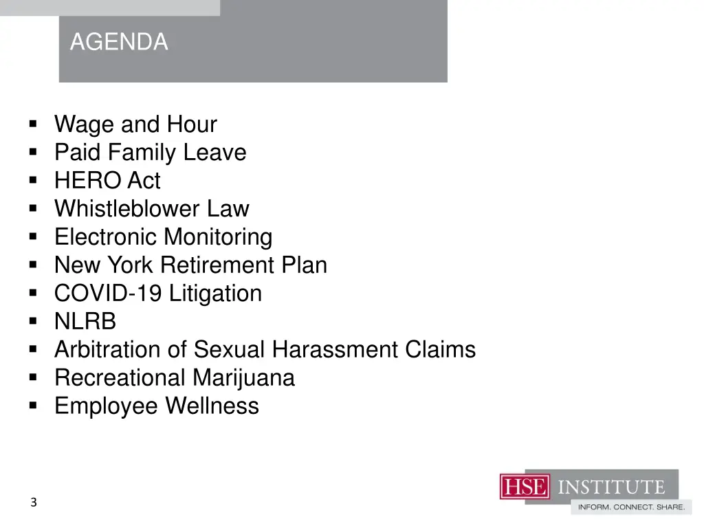 agenda
