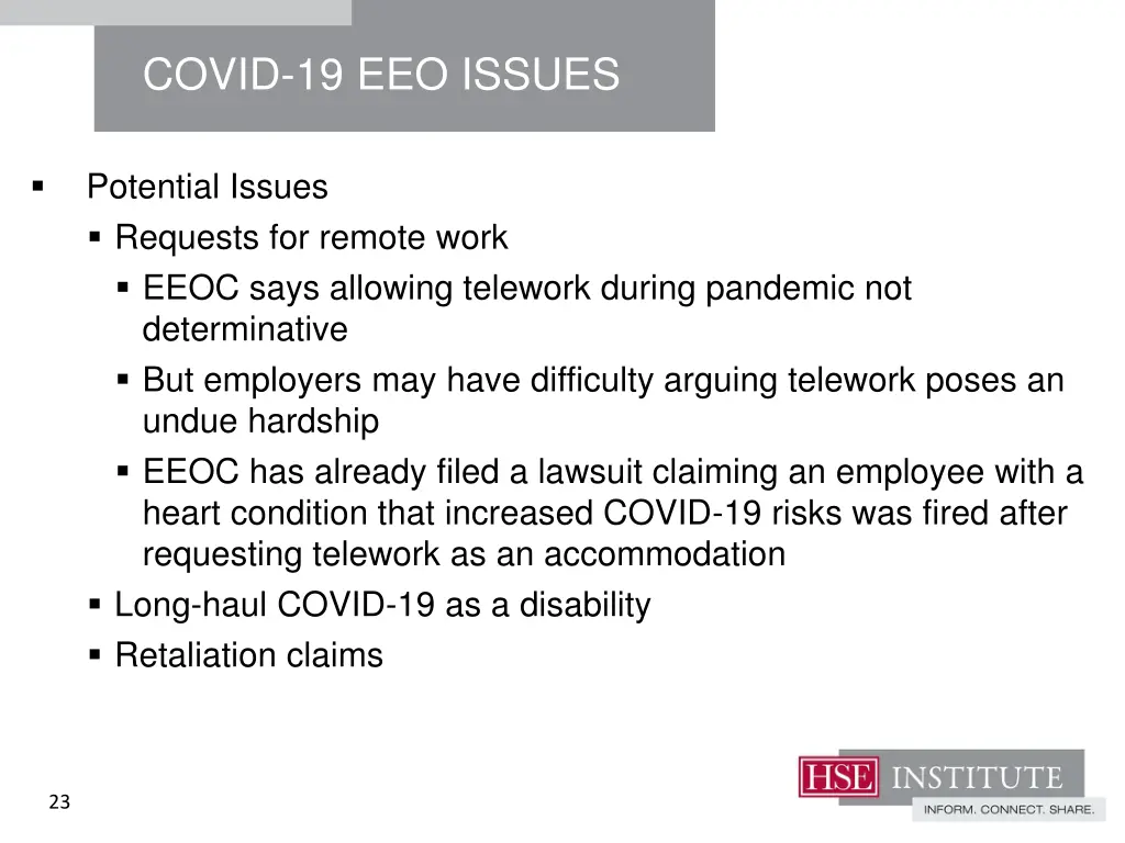 covid 19 eeo issues