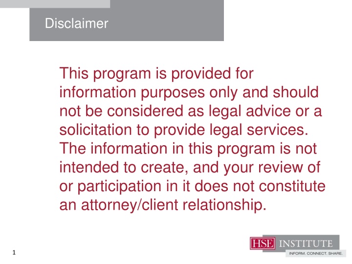 disclaimer
